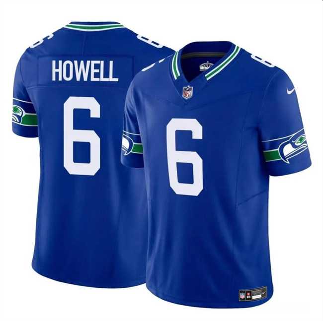 Men & Women & Youth Seattle Seahawks #6 Sam Howell Royal 2023 F.U.S.E. Vapor Throwback Limited Football Stitched Jersey->seattle seahawks->NFL Jersey